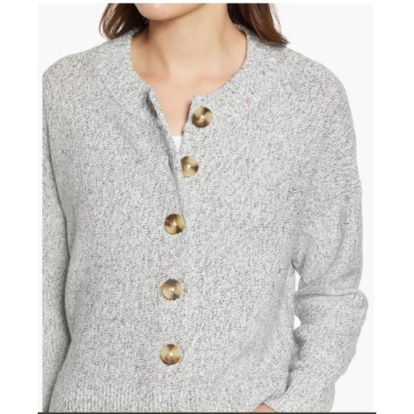 MADEWELL Broadway Crewneck Cardigan Sweater In Grey Size XS NWT - Picture 5 of 11